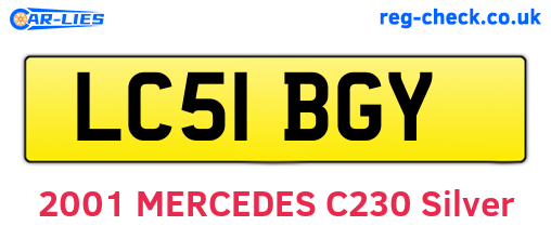 LC51BGY are the vehicle registration plates.