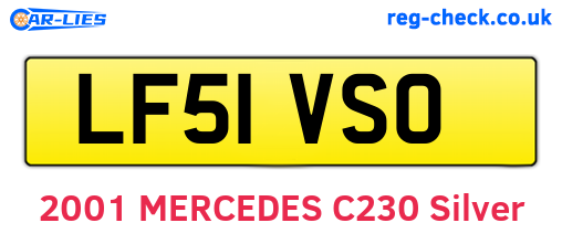 LF51VSO are the vehicle registration plates.