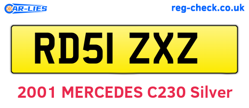 RD51ZXZ are the vehicle registration plates.
