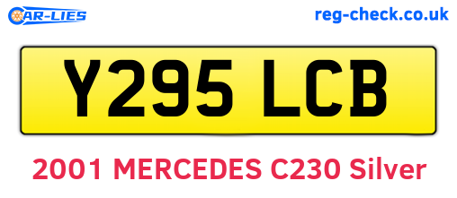 Y295LCB are the vehicle registration plates.
