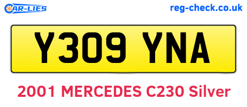 Y309YNA are the vehicle registration plates.