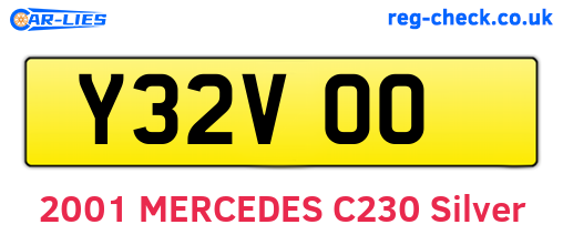 Y32VOO are the vehicle registration plates.