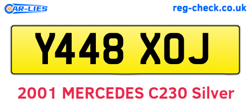 Y448XOJ are the vehicle registration plates.