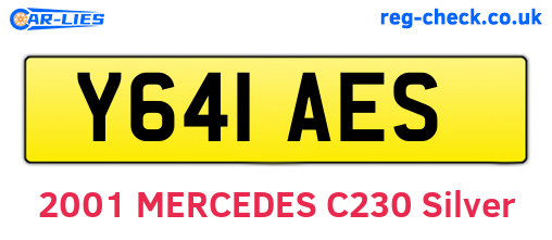 Y641AES are the vehicle registration plates.
