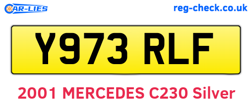 Y973RLF are the vehicle registration plates.
