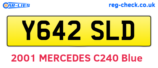 Y642SLD are the vehicle registration plates.