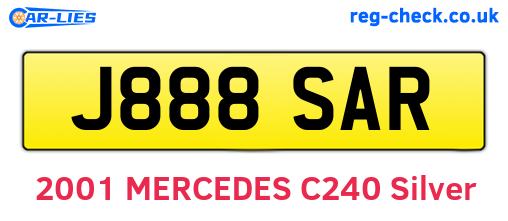 J888SAR are the vehicle registration plates.