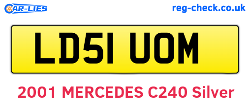 LD51UOM are the vehicle registration plates.