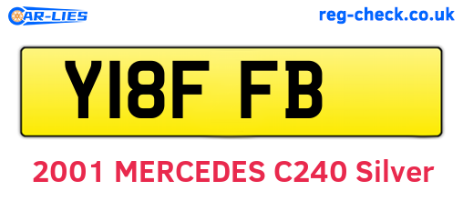Y18FFB are the vehicle registration plates.