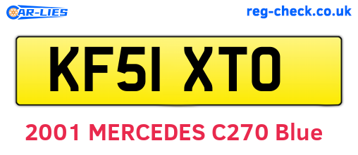 KF51XTO are the vehicle registration plates.