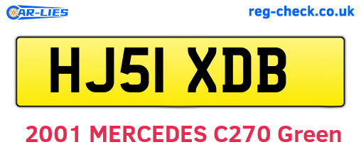 HJ51XDB are the vehicle registration plates.