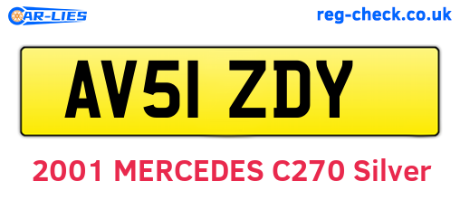 AV51ZDY are the vehicle registration plates.