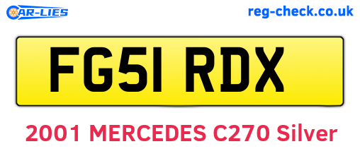 FG51RDX are the vehicle registration plates.
