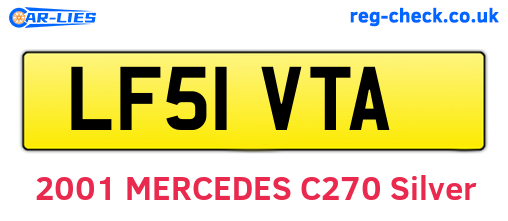 LF51VTA are the vehicle registration plates.