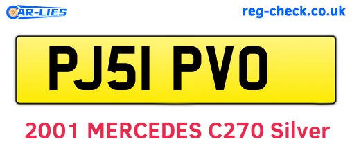 PJ51PVO are the vehicle registration plates.
