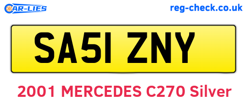 SA51ZNY are the vehicle registration plates.