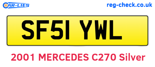SF51YWL are the vehicle registration plates.