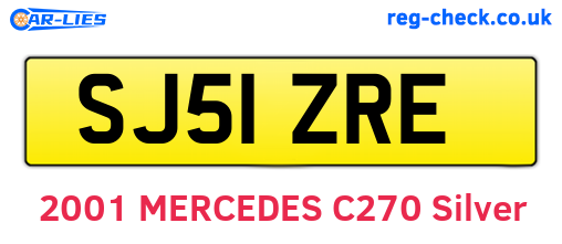 SJ51ZRE are the vehicle registration plates.