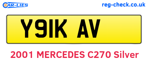 Y91KAV are the vehicle registration plates.