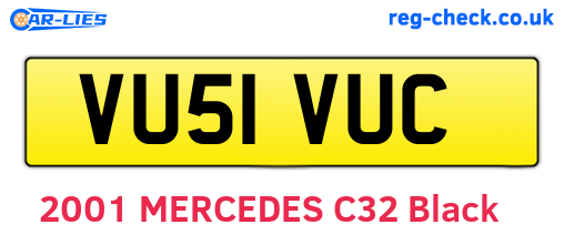 VU51VUC are the vehicle registration plates.