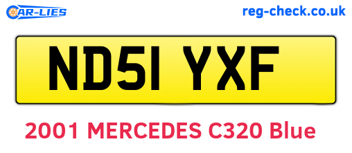 ND51YXF are the vehicle registration plates.
