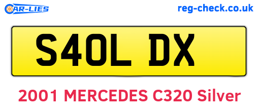 S40LDX are the vehicle registration plates.