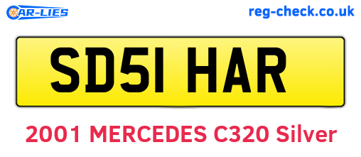 SD51HAR are the vehicle registration plates.