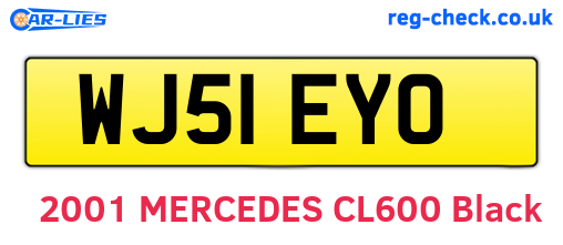 WJ51EYO are the vehicle registration plates.
