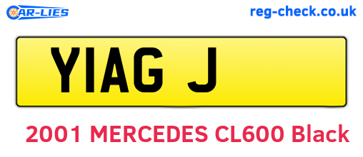 Y1AGJ are the vehicle registration plates.