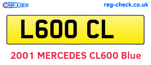 L60OCL are the vehicle registration plates.