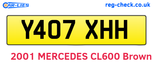 Y407XHH are the vehicle registration plates.