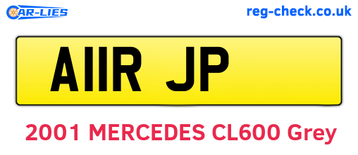 A11RJP are the vehicle registration plates.