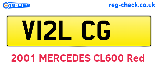 V12LCG are the vehicle registration plates.