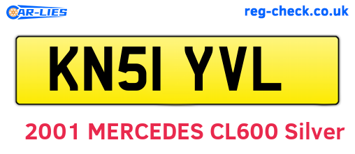 KN51YVL are the vehicle registration plates.