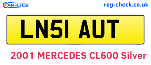 LN51AUT are the vehicle registration plates.