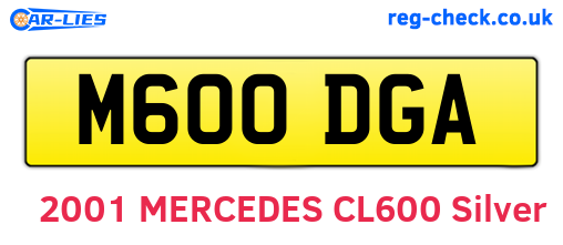 M600DGA are the vehicle registration plates.