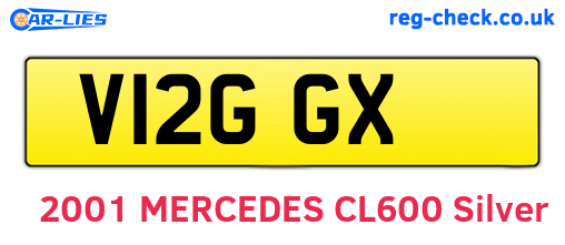 V12GGX are the vehicle registration plates.