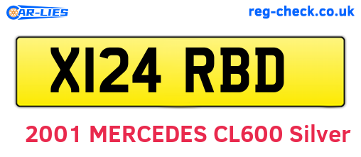 X124RBD are the vehicle registration plates.