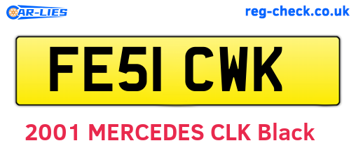 FE51CWK are the vehicle registration plates.