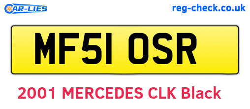 MF51OSR are the vehicle registration plates.
