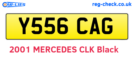 Y556CAG are the vehicle registration plates.