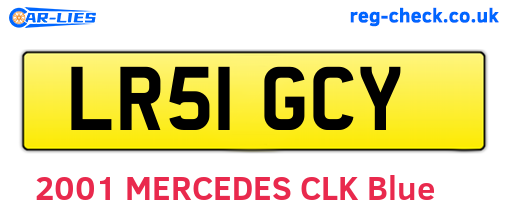 LR51GCY are the vehicle registration plates.