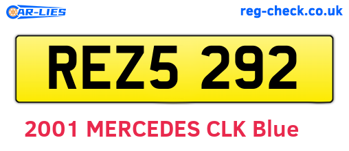REZ5292 are the vehicle registration plates.