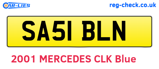 SA51BLN are the vehicle registration plates.