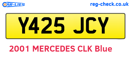 Y425JCY are the vehicle registration plates.