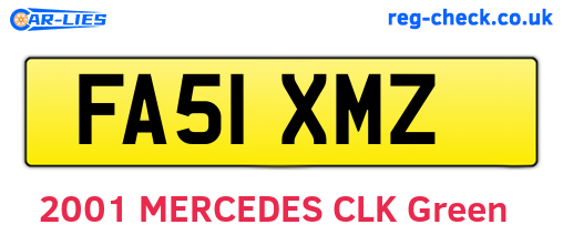 FA51XMZ are the vehicle registration plates.