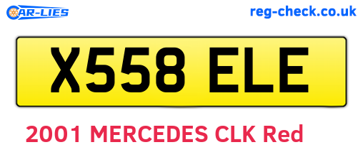 X558ELE are the vehicle registration plates.