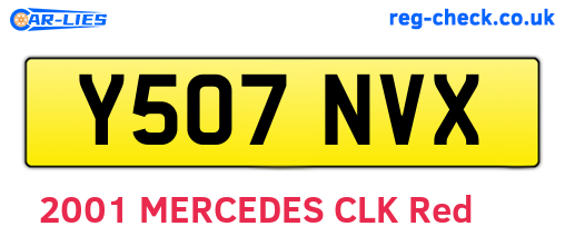 Y507NVX are the vehicle registration plates.