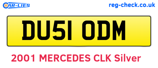 DU51ODM are the vehicle registration plates.