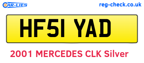 HF51YAD are the vehicle registration plates.